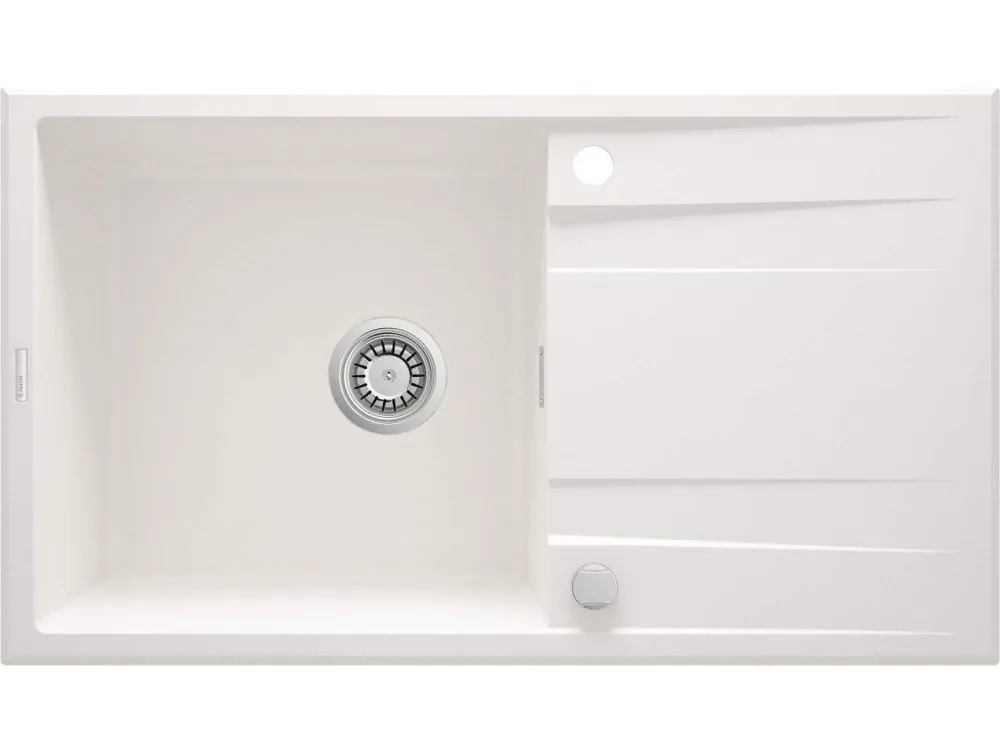 Nejprodávanější DEANTE - Eridan alabaster - Granitový dřez s odkapávačem ZQE_A113