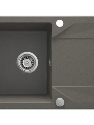 DEANTE - Evora antracit metalic - Granitový dřez s odkapávačem ZQJ_T113 Super Cena