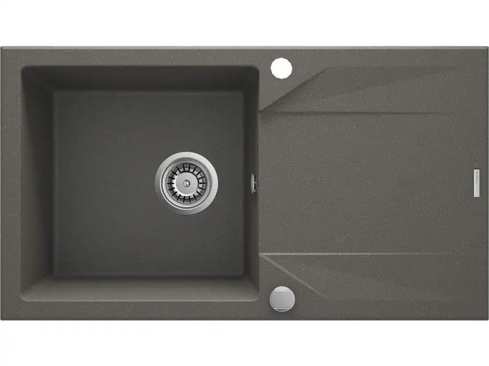 DEANTE - Evora antracit metalic - Granitový dřez s odkapávačem ZQJ_T113 Super Cena