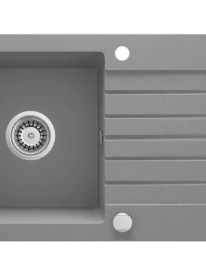 Nejprodávanější DEANTE - Zorba šedá metalic - Granitový dřez s odkapávačem ZQZ_S113