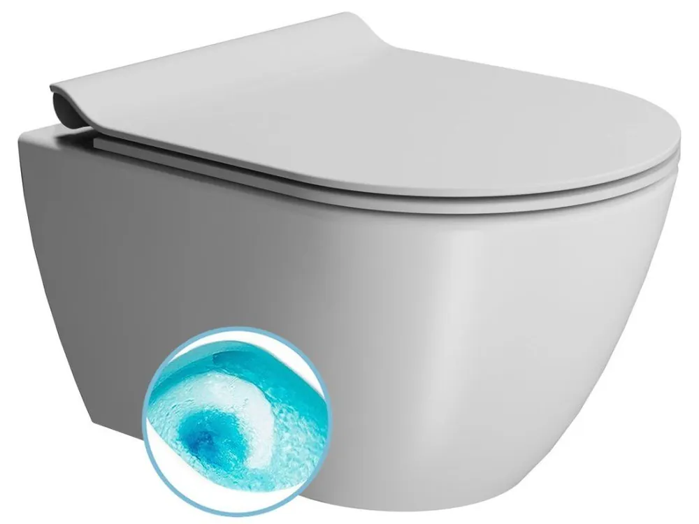 Značkový Sapho PURA závěsná WC mísa, Swirlflush, 36x50cm, bílá dual-mat 881609