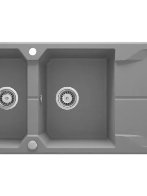 DEANTE - Andante šedá metalic - Granitový dřez, 2 - bowl s odkapávačem ZQN_S213 Odeslání Ihned