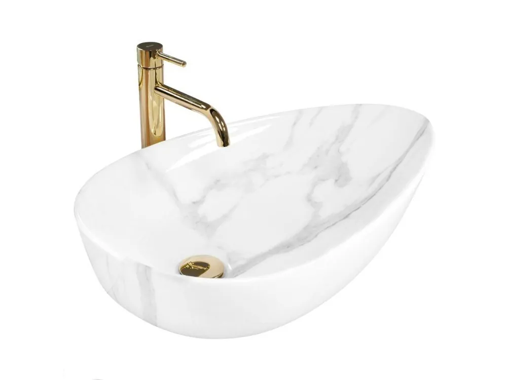 REA - Umyvadlo na desku Greta 65 Bianco Shiny REA-U6501 Cenový Hit