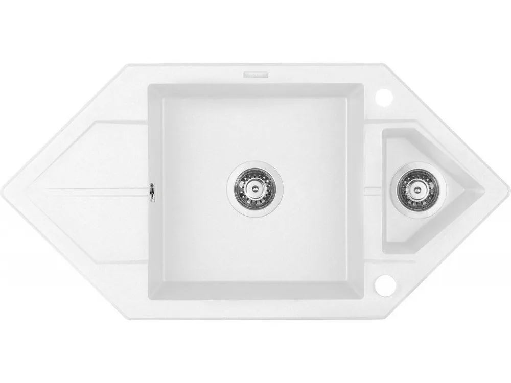 Levný DEANTE - Hexon alabastrový Granitový dřez, 1,5-miska s odkapávačem - Space-Saver ZQP_A653