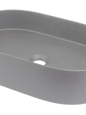 Značkový DEANTE - Silia metallic grey Granit umyvadlo, oval CQS_SU6S