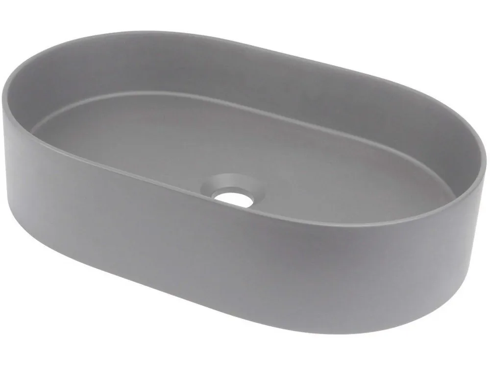 Značkový DEANTE - Silia metallic grey Granit umyvadlo, oval CQS_SU6S