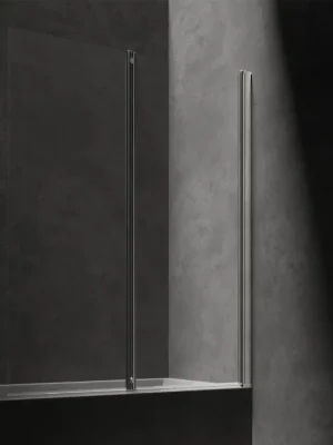 OMNIRES - KINGSTON vanová zástěna dvojdílná, 120  cm chrom / transparent /CRTR/ XHE20CRTR Cenová Bomba