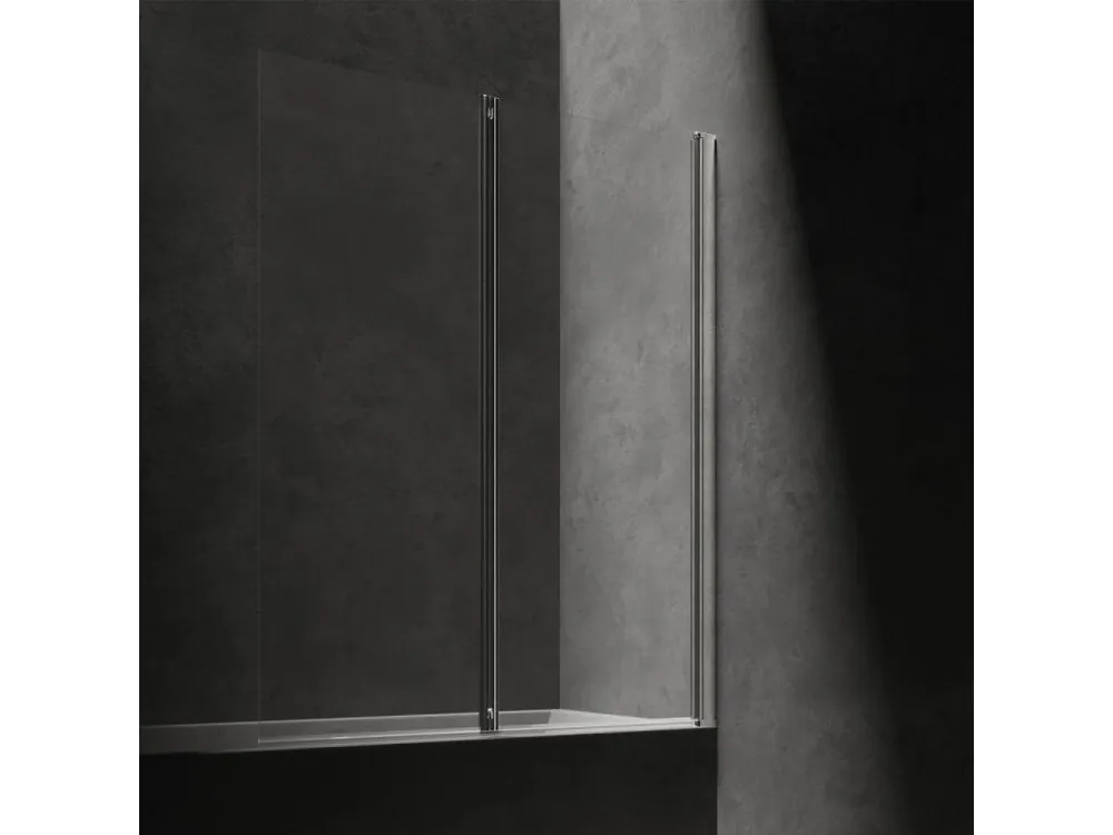 OMNIRES - KINGSTON vanová zástěna dvojdílná, 120  cm chrom / transparent /CRTR/ XHE20CRTR Cenová Bomba