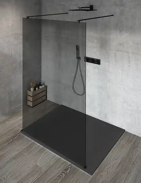 Značkový Gelco Vario Black Jednodílná zástěna Walk-In 110cm do prostoru kouřové sklo