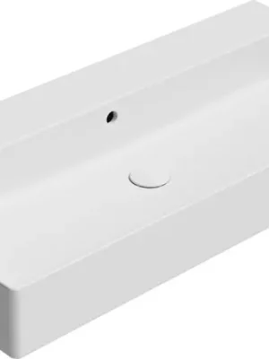 Značkový GSI KUBE X keramické umyvadlo 100x47cm, bez otvoru, bílá mat 9423009