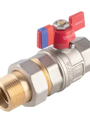 Novaservis Kulový plnoprůtočný kohout se šroubením, 30bar, motýlek ŠM, F-Power Nová Kolekce