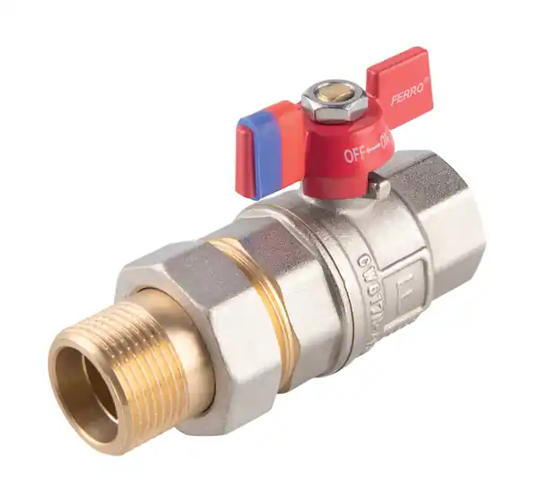 Novaservis Kulový plnoprůtočný kohout se šroubením, 30bar, motýlek ŠM, F-Power Nová Kolekce