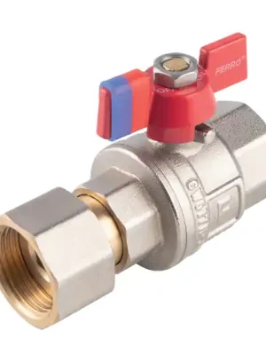 Novaservis Kulový kohout s lepeným šroubením, 16bar, motýlek MM, F-Power Výhodná Nabídka