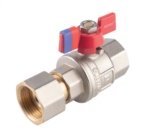 Novaservis Kulový kohout s lepeným šroubením, 16bar, motýlek MM, F-Power Výhodná Nabídka