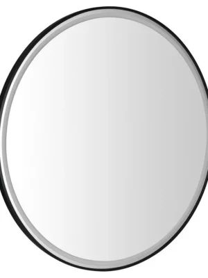 KADRIS kulaté zrcadlo s LED osvětlením o 100cm, černá mat Vysoce Kvalitní