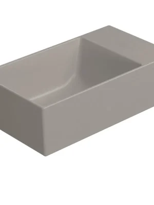 GSI KUBE X keramické umývátko 40x23cm, bez otvoru, pravé/levé, tortora mat 9484005 Akční Nabídka