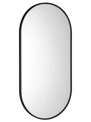 AROWANA oválné zrcadlo v rámu 45x90cm, černá mat Kup Teď