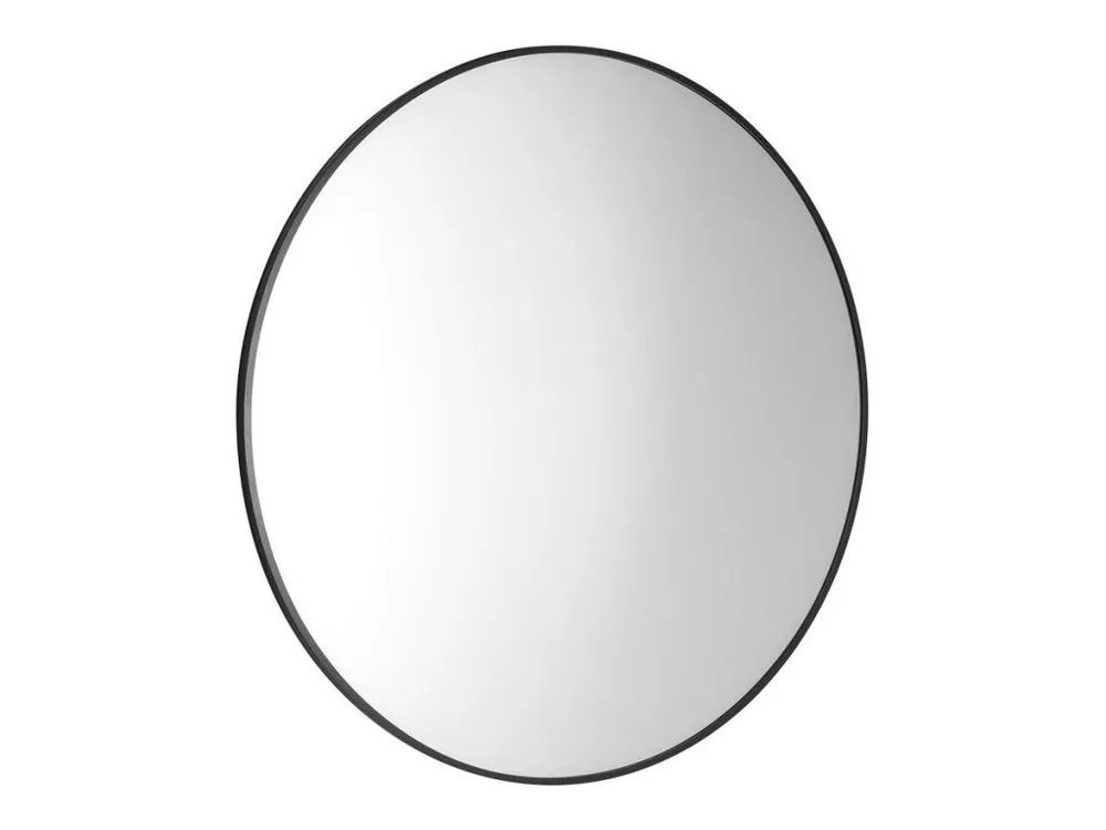 AROWANA kulaté zrcadlo v rámu o 90cm, černá mat Zlevněný