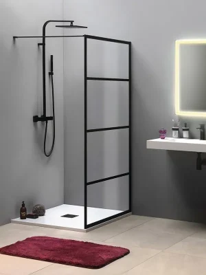 Přímo Od Výrobce Gelco CURE BLACK sprchová zástěna 1100mm, čiré sklo CB110