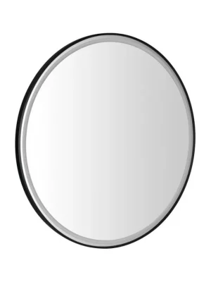Horká Nabídka KADRIS kulaté zrcadlo s LED osvětlením o 60cm, černá mat