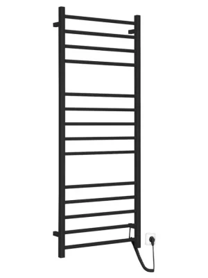 Ověřený ESKINADO elektrický sušák ručníků, hranatý, 600x1500 mm, 130 W, černá