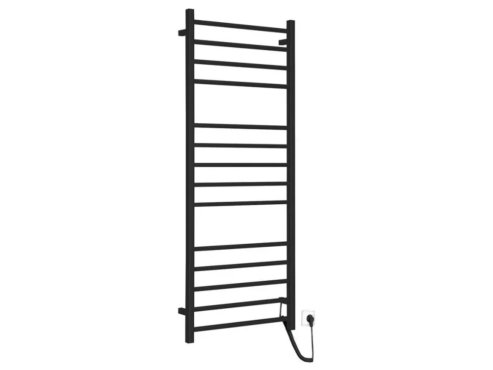 Ověřený ESKINADO elektrický sušák ručníků, hranatý, 600x1500 mm, 130 W, černá