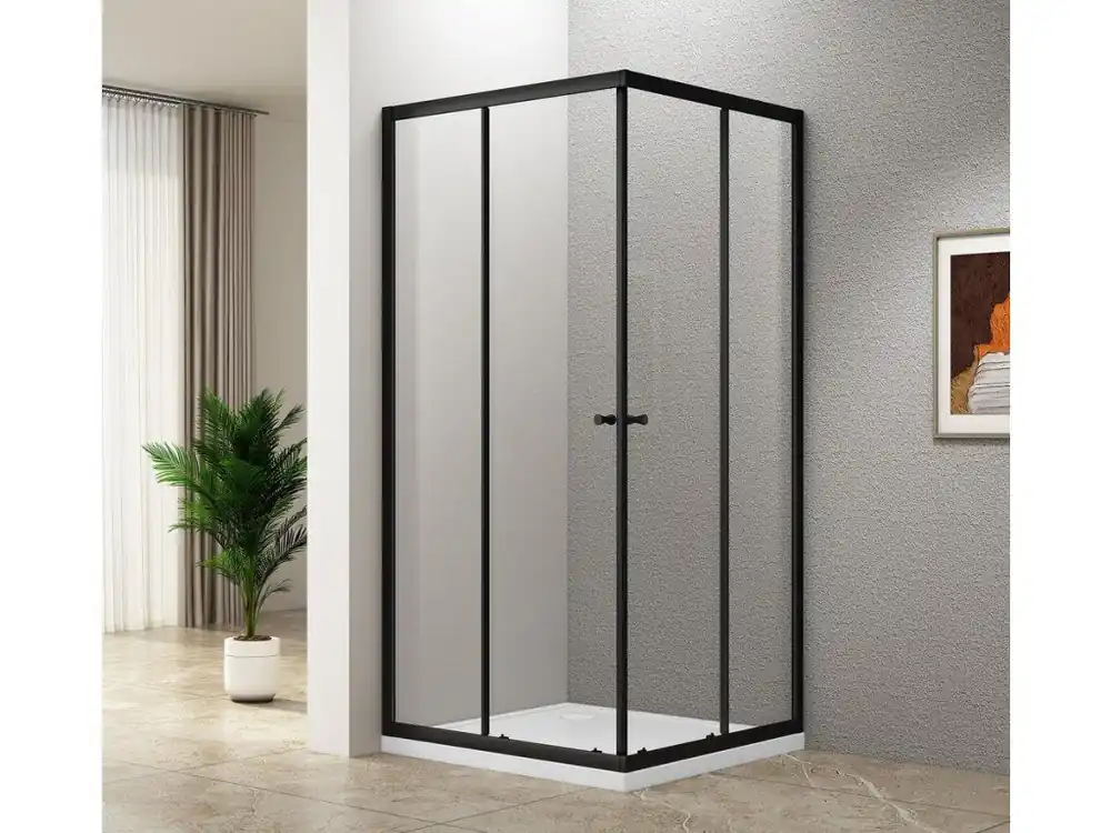 AGGA BLACK čtvercová sprchová zástěna 800x800mm, čiré sklo Tovární Cena