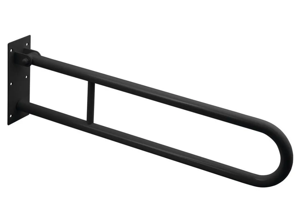 Aktuální HANDICAP madlo sklopné 600mm, černá mat - koupelny-sanita.cz