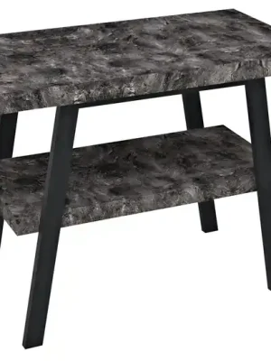 Značkový Sapho Twiga Umyvadlový stolek 100x72x50 cm, černá mat/štípaný kámen