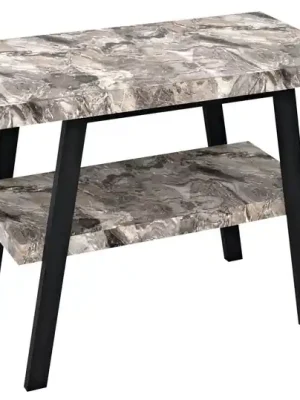 Značkový Sapho Twiga Umyvadlový stolek 80x72x50 cm, černá mat/šedý kámen