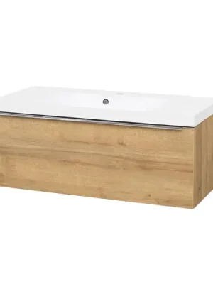 Značkový Mereo Mailo Koupelnová skříňka s umyvadlem dub 1 zásuvka 1010x476x365mm