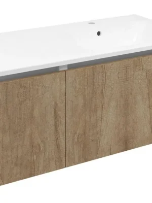 LOREA skříňka s umyvadlem 101x46x51,5cm (30+70cm), pravá, dub alabama/bílá mat Originální