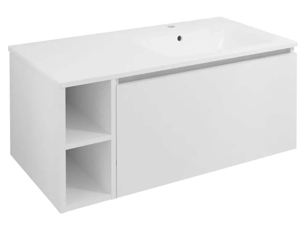 Cenová Bomba LOREA skříňka s umyvadlem 101x46x51,5cm (20+80cm), pravá, bílá mat