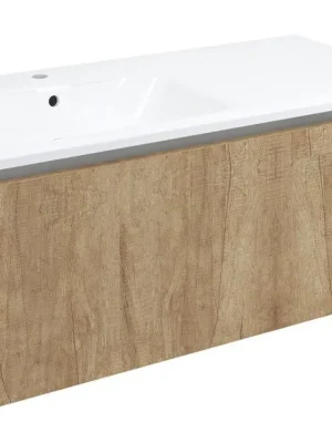 Speciální Cena LOREA skříňka s umyvadlem 101x46x51,5cm (80+20cm), levá, dub alabama/bílá mat