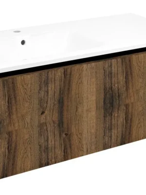 LOREA skříňka s umyvadlem 101x46x51,5cm (80+20cm), levá, dub collingwood/černá mat Nejprodávanější