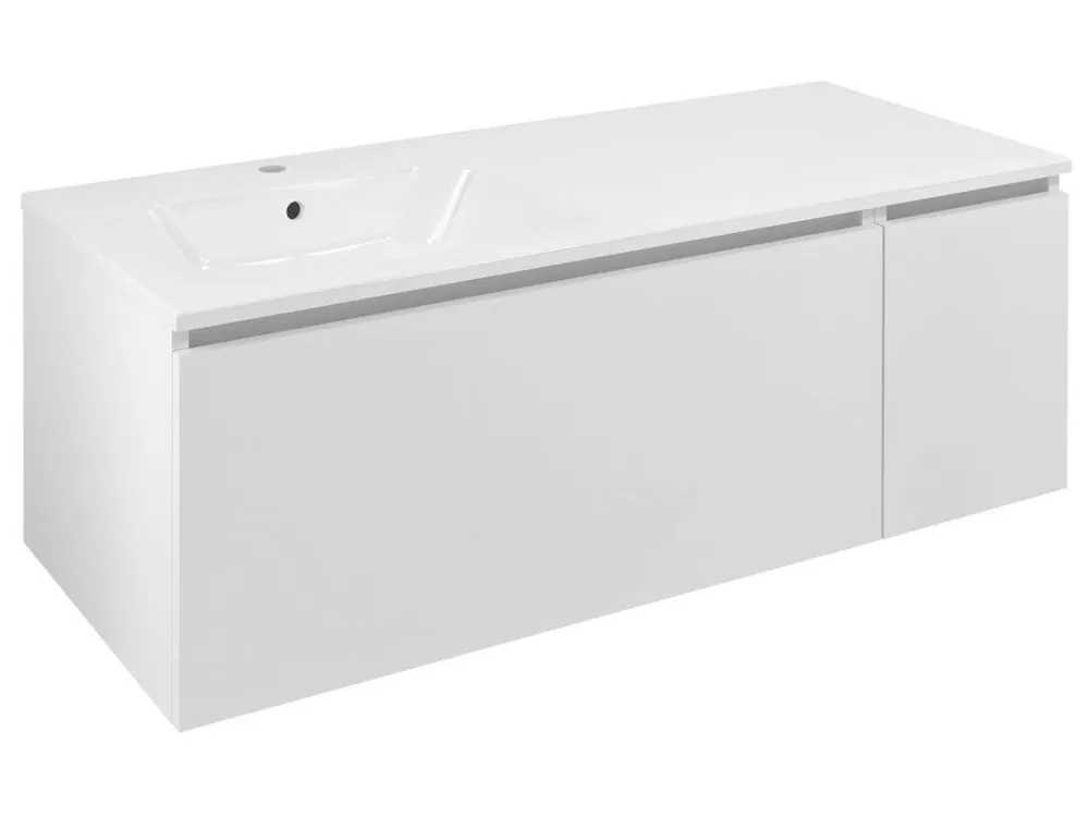 Jen Po Omezenou Doba LOREA skříňka s umyvadlem 121x46x51,5cm (90+30cm), levá, bílá mat