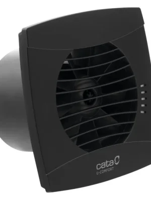 Značkový UC-12 T koupelnový ventilátor axiální s časovačem, 12W, potrubí 120mm, černá