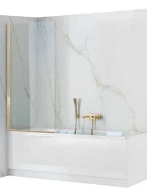 REA - Vanová zástěna Elegant 70 zlatá REA-W5600 Rychlé Dodání