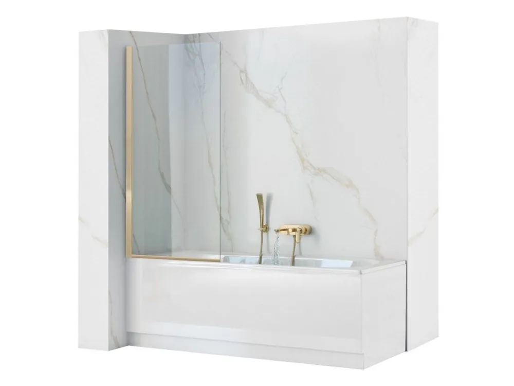 REA - Vanová zástěna Elegant 70 zlatá REA-W5600 Rychlé Dodání