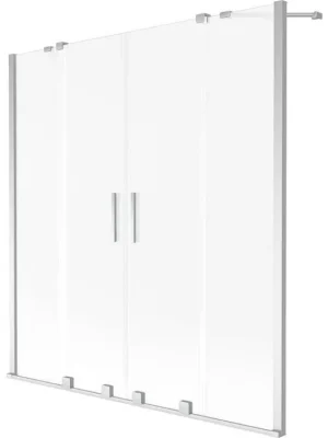 MEXEN/S - Velar Duo dvoukřídlá posuvná vanová zástěna 140 x 150 cm, dekor, chrom 896-140-000-32-01 Kup Teď