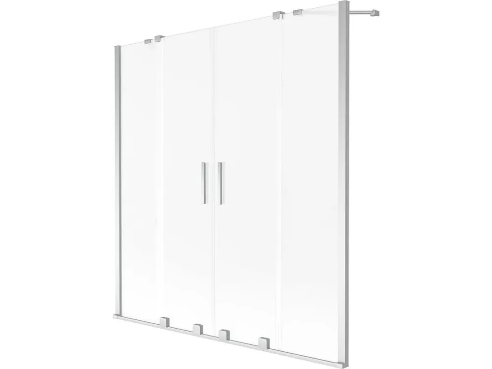 Víkendová Akce MEXEN/S - Velar Duo dvoukřídlá posuvná vanová zástěna 160 x 150 cm, dekor, chrom 896-160-000-32-01