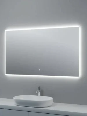 Zrcadlo 120 x 70 cm, s LED osvětlením a funkcí proti zamlžování, dotykový spínač Aktuální