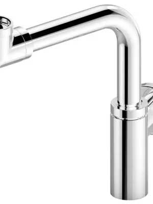 Značkový Sapho Umyvadlový sifon šetřící místo, 5/4" odpad 32 mm, kulatý, chrom - SI511-EL