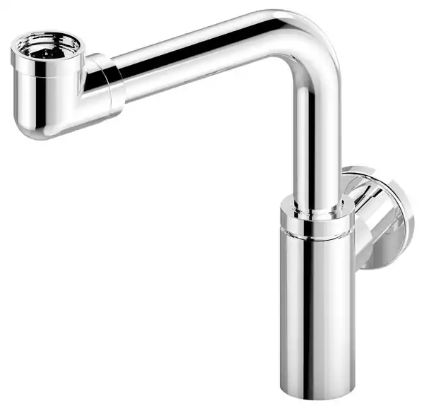 Značkový Sapho Umyvadlový sifon šetřící místo, 5/4" odpad 32 mm, kulatý, chrom - SI511-EL
