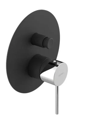 Značkový ULTRAMIX podomítková sprchová baterie, 2 výstupy, černá mat/chrom