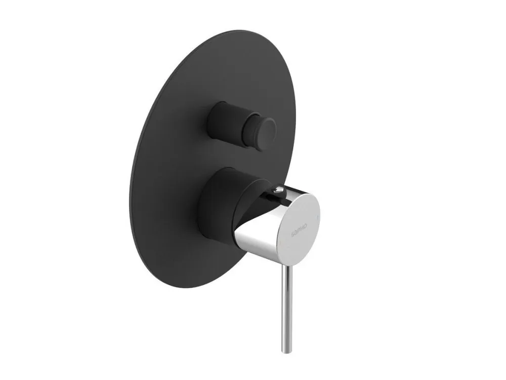 Značkový ULTRAMIX podomítková sprchová baterie, 2 výstupy, černá mat/chrom