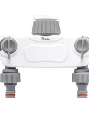 Bradas Dvoucestný rozdělovač Bradas White Line SOLID s ventily pro kohout 1" nebo 3/4" Víkendová Akce