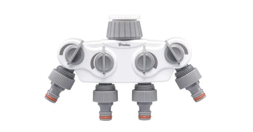 Bradas Čtyřcestný rozdělovač Bradas White Line SOLID s ventily pro kohout 1" nebo 3/4" Rychlé Dodání