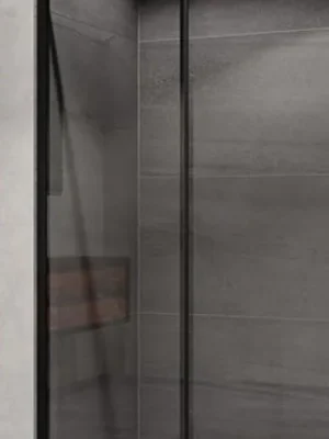 Značkový Lansanit Sprchové dveře Alvaro 1100 mm, sklo čiré, profil černé,  SZD11-B