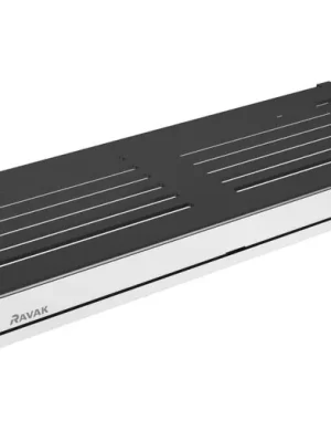 Ravak Polička Slim S, satin/chrom světle šedá / chrom Akce